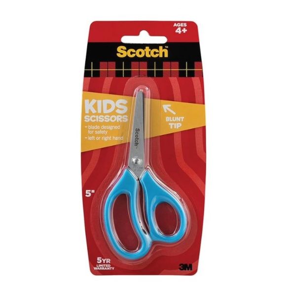 8 Pairs of Kids Scotch Blunt Tip Scissors Blue and Pink Ages 4+ - Picture 2 of 2